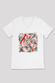 Sigarayı Bırakma Günü Baskılı Beyaz Unisex V Yaka Tişört - Tshirt
