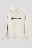 Silicon Valley Beyaz Unisex Kapşonlu Sweatshirt