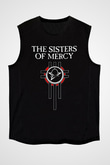 Sisters Of Mercy Baskılı Unisex Siyah Kolsuz Tişört - Tshirt