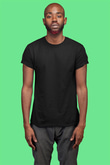 Siyah Basic Unisex Tişört T-Shirt - TişörtFabrikası