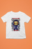 Skeletor Baskılı Unisex Beyaz Çocuk Tişört