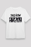Skid Row Baskılı Unisex Beyaz Tişört - Tshirt