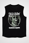 Skid Row Baskılı Unisex Siyah Kolsuz Tişört - Tshirt