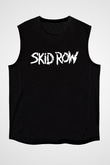 Skid Row Baskılı Unisex Siyah Kolsuz Tişört - Tshirt