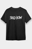 Skid Row Baskılı Unisex Siyah Tişört - Tshirt