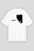 Skillet Baskılı Beyaz Unisex Oversize Tişört - Tshirt