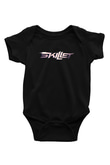 Skillet Baskılı Unisex Siyah Bebek Body - Zıbın