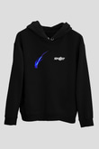 Skillet Baskılı Unisex Siyah Kapüşonlu Sweatshirt