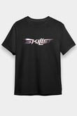 Skillet Baskılı Unisex Siyah Tişört - Tshirt
