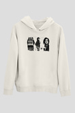 Skins Baskılı Siyah Tişört Baskılı Beyaz Unisex Hoodie