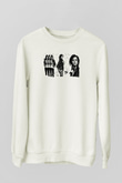 Skins Baskılı Siyah Tişört Baskılı Beyaz Unisex Sweatshirt