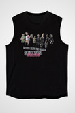 Skins Baskılı Unisex Siyah Kolsuz Tişört - Tshirt