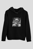 Skream Baskılı Unisex Siyah Hoodie