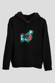 Skrillex Baskılı Unisex Siyah Hoodie