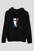 Skrillex Baskılı Unisex Siyah Hoodie