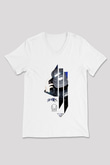 Skrillex Beyaz Unisex V Yaka Tişört T-Shirt