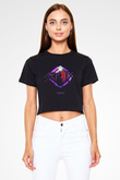 Skrillex Siyah Crop Top Tişört