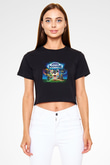Skylanders Siyah  Crop Top Tişört