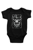 Slash Baskılı Siyah Bebek Body - Zıbın