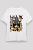 Slash Baskılı Unisex Beyaz Tişört