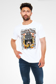 Slash Baskılı Unisex Beyaz Tişört