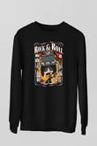 Slash Baskılı Unisex Siyah Sweatshirt