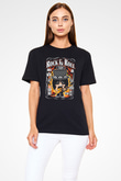 Slash Baskılı Unisex Siyah Tişört
