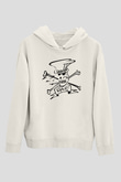 Slash Beyaz Unisex Hoodie