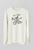 Slash Beyaz Unisex Sweatshirt