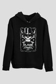 Slash Siyah Unisex Kapşonlu Sweatshirt