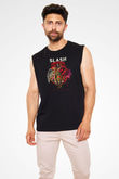 Slash Siyah Unisex Kolsuz Tişört