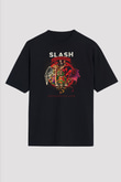 Slash Siyah Unisex Oversize Tişört T-Shirt