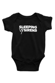 Sleeping with Sirens Baskılı Siyah Bebek Body - Zıbın