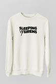 Sleeping with Sirens Beyaz Unisex Sweatshirt