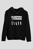 Sleeping with Sirens Siyah Unisex Kapşonlu Sweatshirt