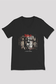 Slipknot Siyah Unisex V Yaka Tişört T-Shirt