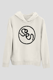 Slowdive Baskılı Beyaz Unisex Kapüşonlu Sweatshirt