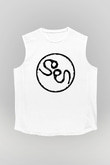 Slowdive Baskılı Beyaz Unisex Kolsuz Tişört - Tshirt