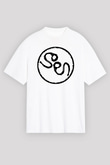 Slowdive Baskılı Beyaz Unisex Oversize Tişört - Tshirt