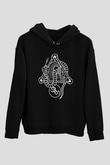 Slowdive Baskılı Unisex Siyah Kapüşonlu Sweatshirt