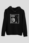 Slowdive Baskılı Unisex Siyah Kapüşonlu Sweatshirt