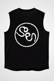 Slowdive Baskılı Unisex Siyah Kolsuz Tişört - Tshirt