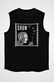 Slowdive Baskılı Unisex Siyah Kolsuz Tişört - Tshirt