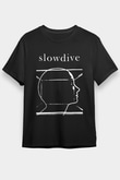 Slowdive Baskılı Unisex Siyah Tişört - Tshirt