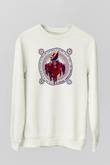 Snake Beyaz Unisex Sweatshirt