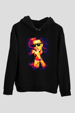Snake Siyah Unisex Kapüşonlu Sweatshirt