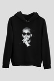 Snake Siyah Unisex Kapüşonlu Sweatshirt