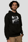 Snake Siyah Unisex Kapüşonlu Sweatshirt