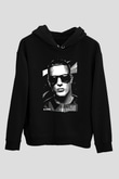 Snake Siyah Unisex Kapüşonlu Sweatshirt