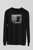 Snake Siyah Unisex Sweatshirt